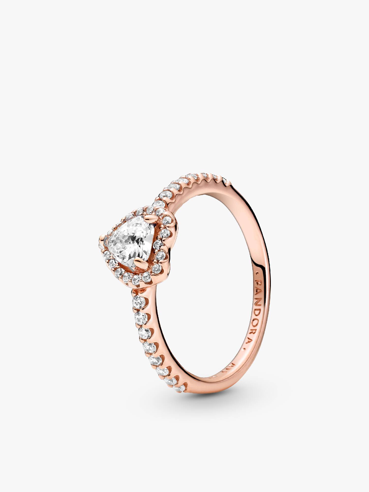 Funklende Hevet Hjerte Ring