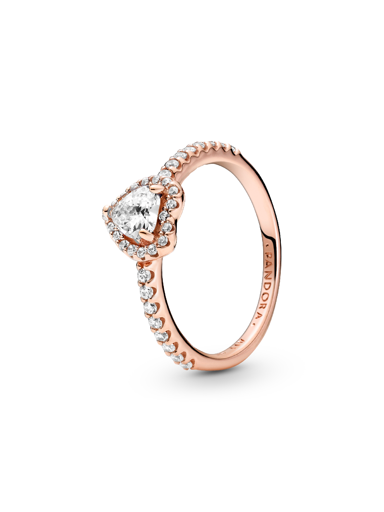 Funklende Hevet Hjerte Ring