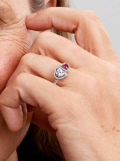 Halo Hjerter Ring