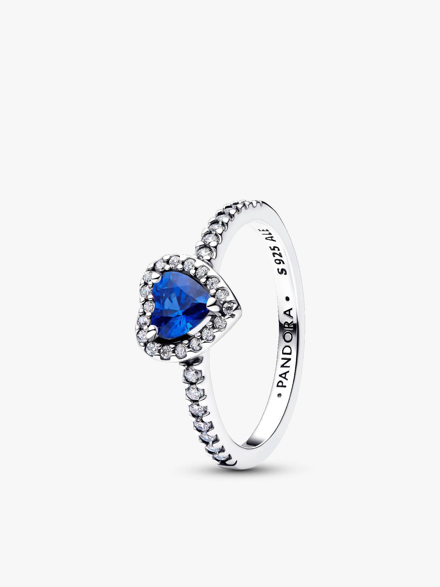 Forhøyet Prinsesseblått Hjerte Ring