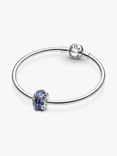 Galakse Blå og Stjerne Murano Charm