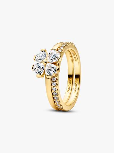 Funklende Kløver Delbar Ring