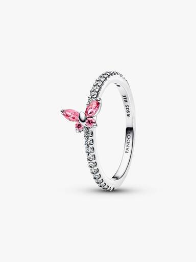Glitrende Sommerfugl Ring