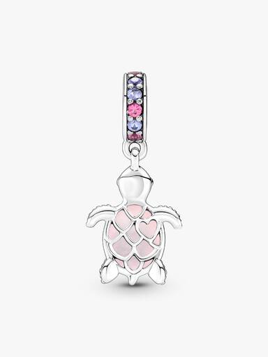 Muranoglass Rosa Havskilpadde Hengende charm