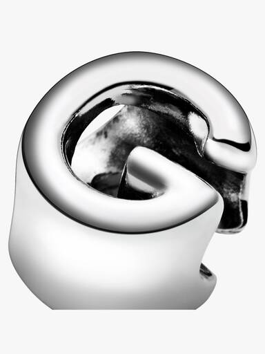 Letter G silver charm