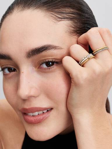 Hvit Chakra Hjerte Ring