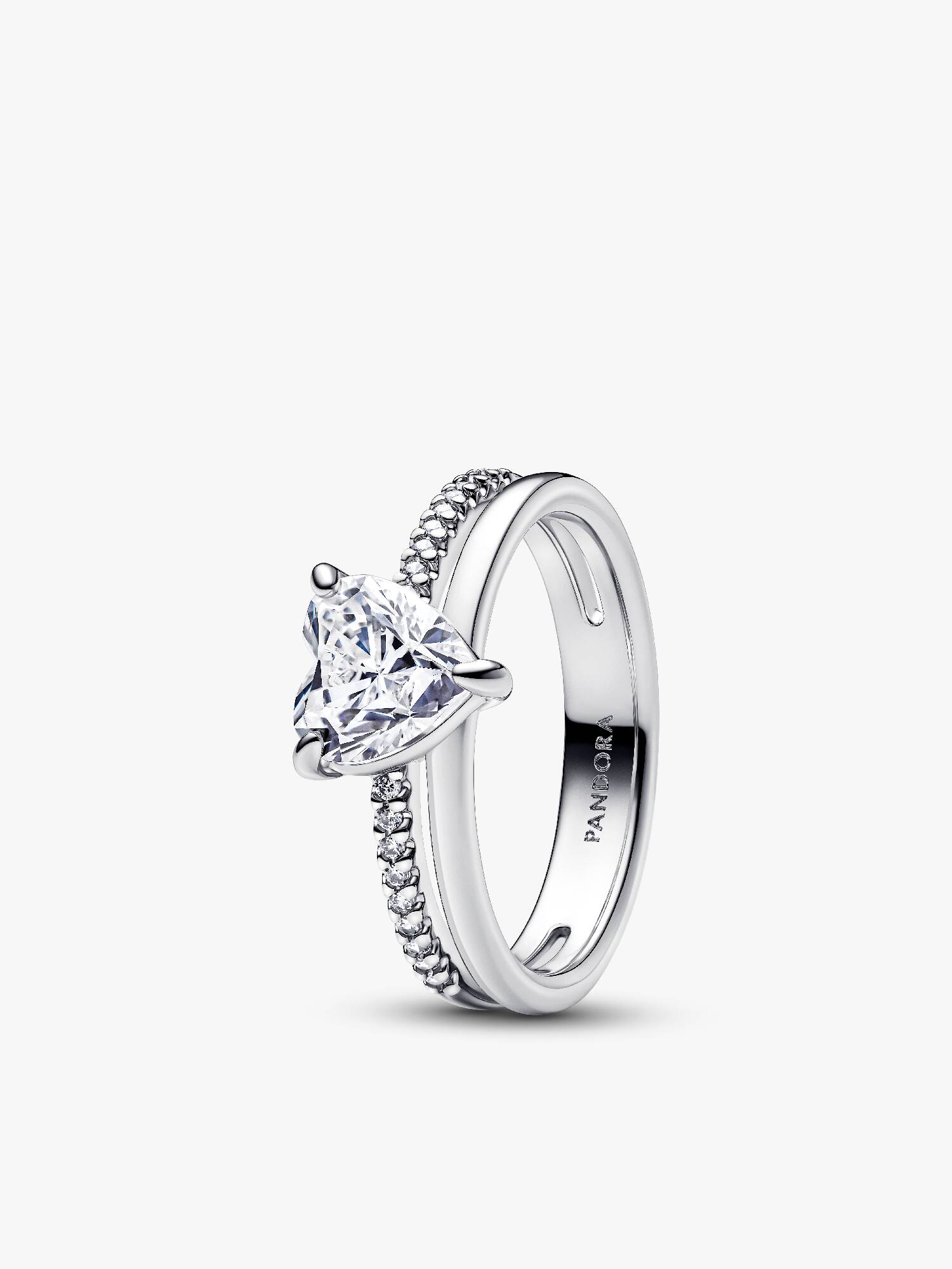 Dobbelt Bånd Hjerte Ring