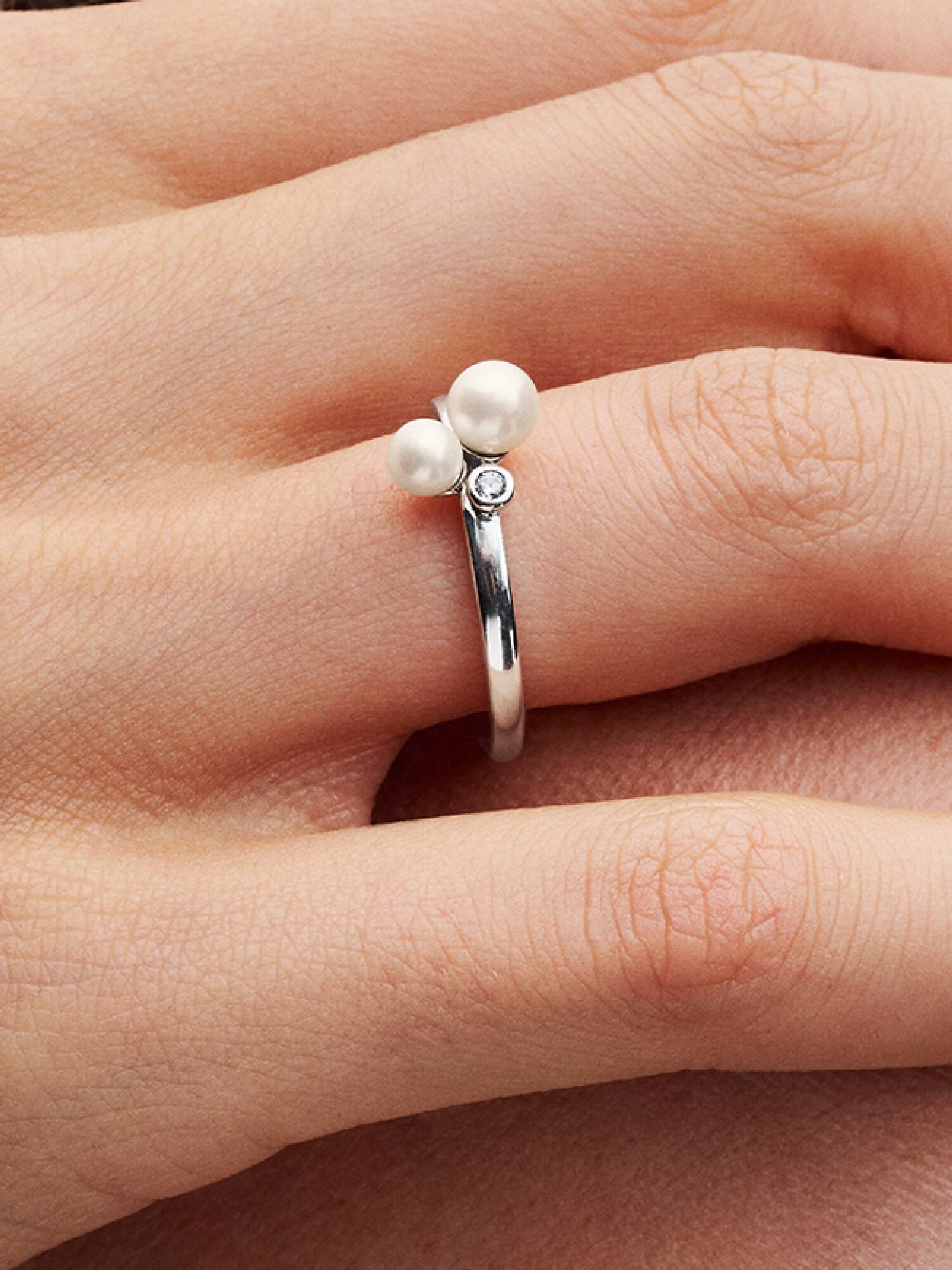 Duo Behandlede Ferskvannskulturperler Ring