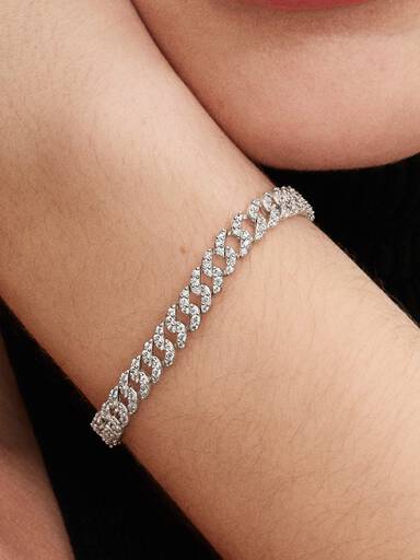 Pavé Kubansk Kjede Armbånd
