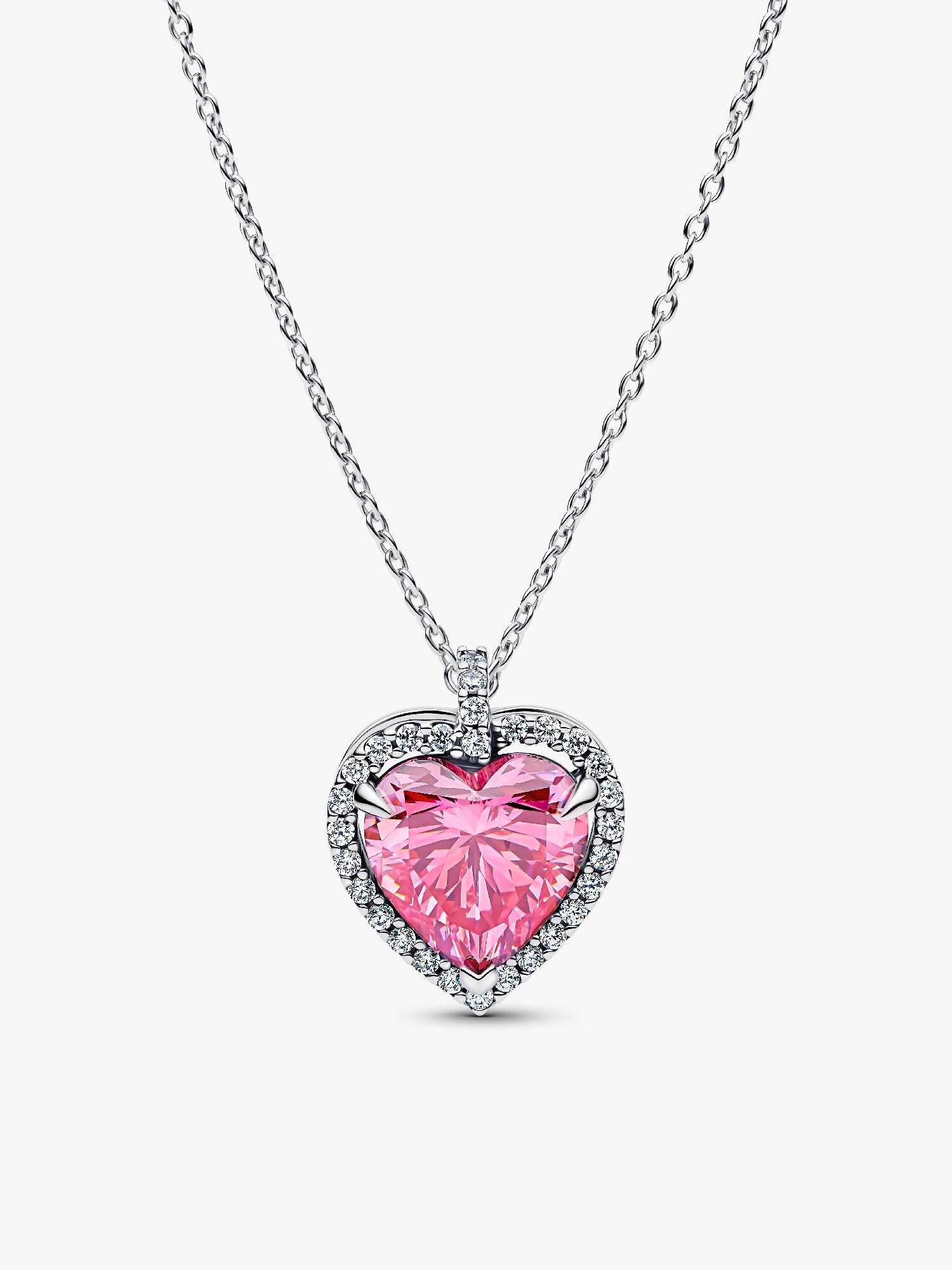 Pink Halo Hjerte Collier Halskjede