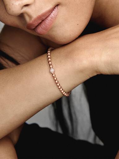 Sølvkuler og Pavé Armbånd