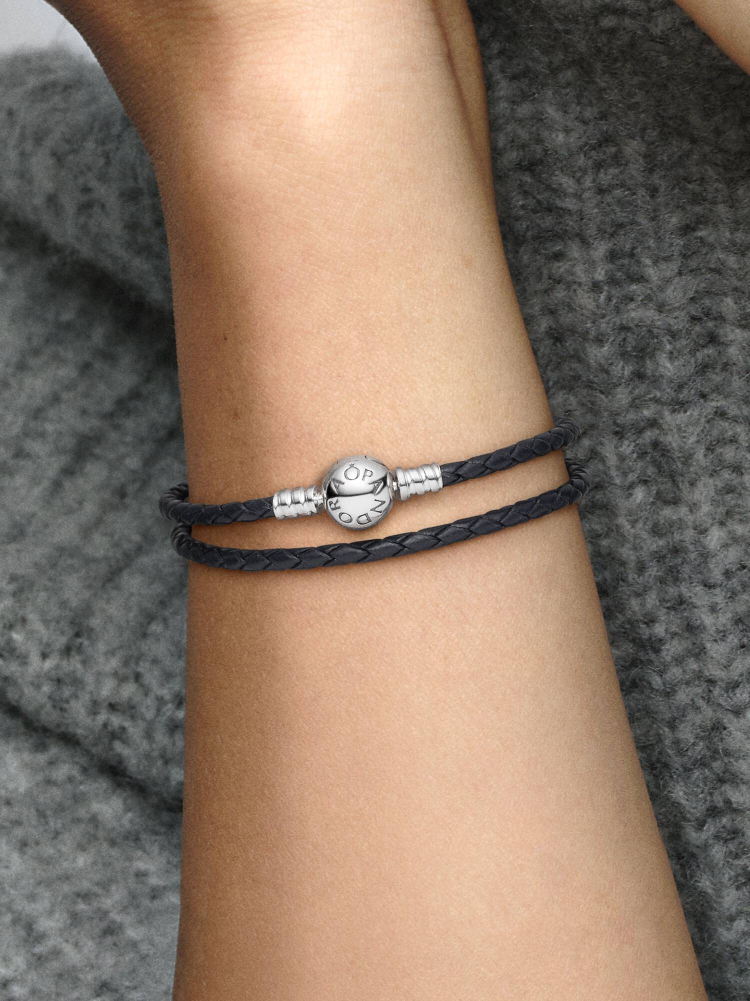 Armbånd med Dobbel Skinnrem