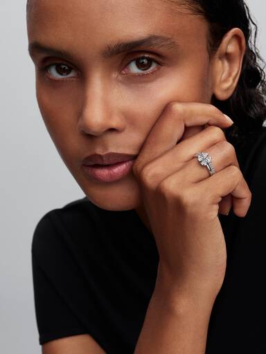 Funklende Kløver Delbar Ring