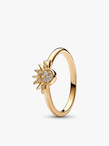 Celestial Glitrende Sol- og Måneringsett