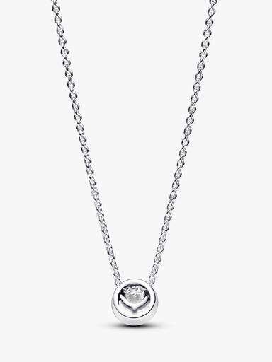 Funklende Rund Halo Anheng Collier Halskjede