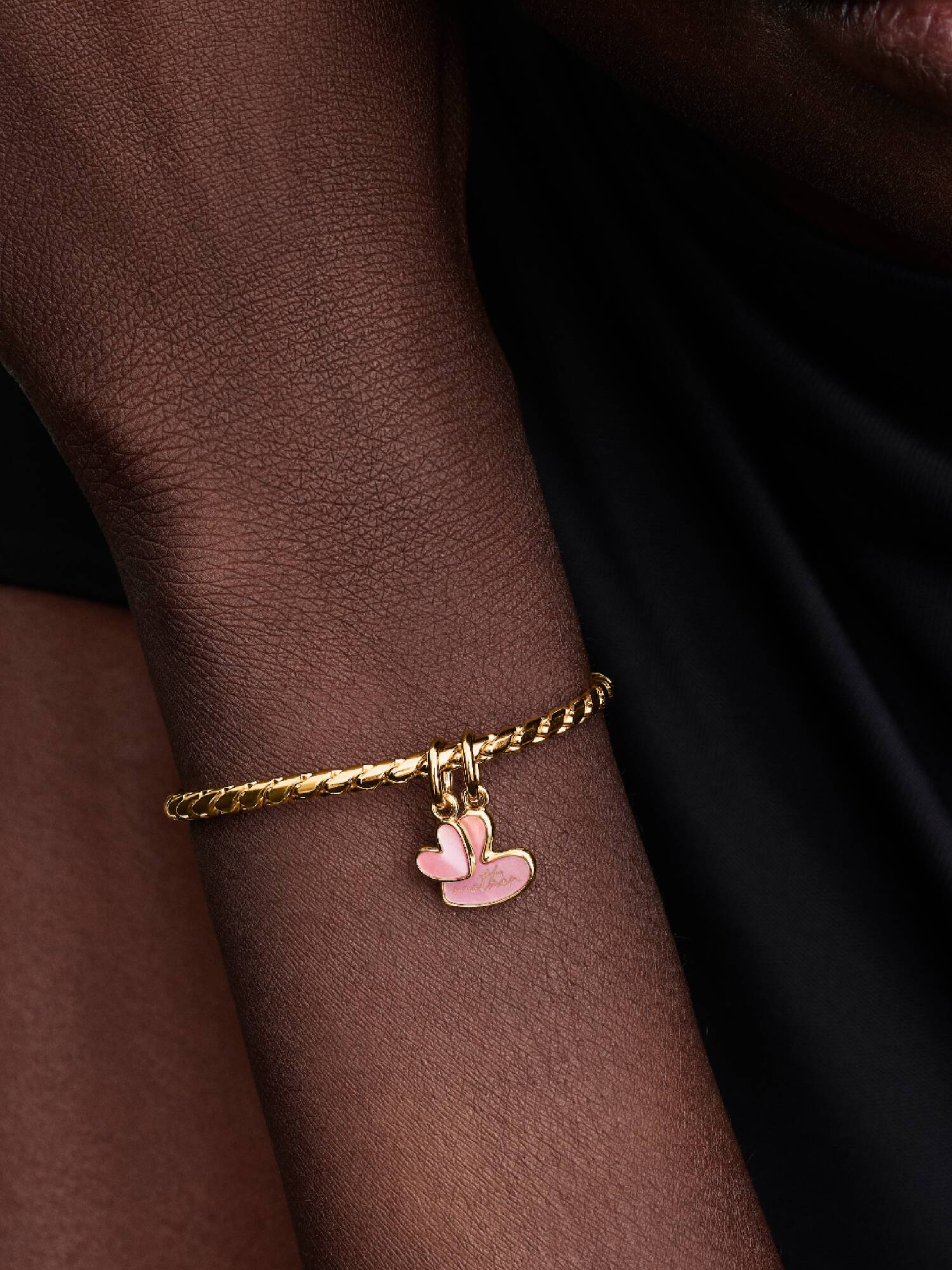 Pink Delbar Mor og Datter Hengende Charm 