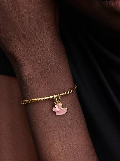 Pink Delbar Mor og Datter Hengende Charm