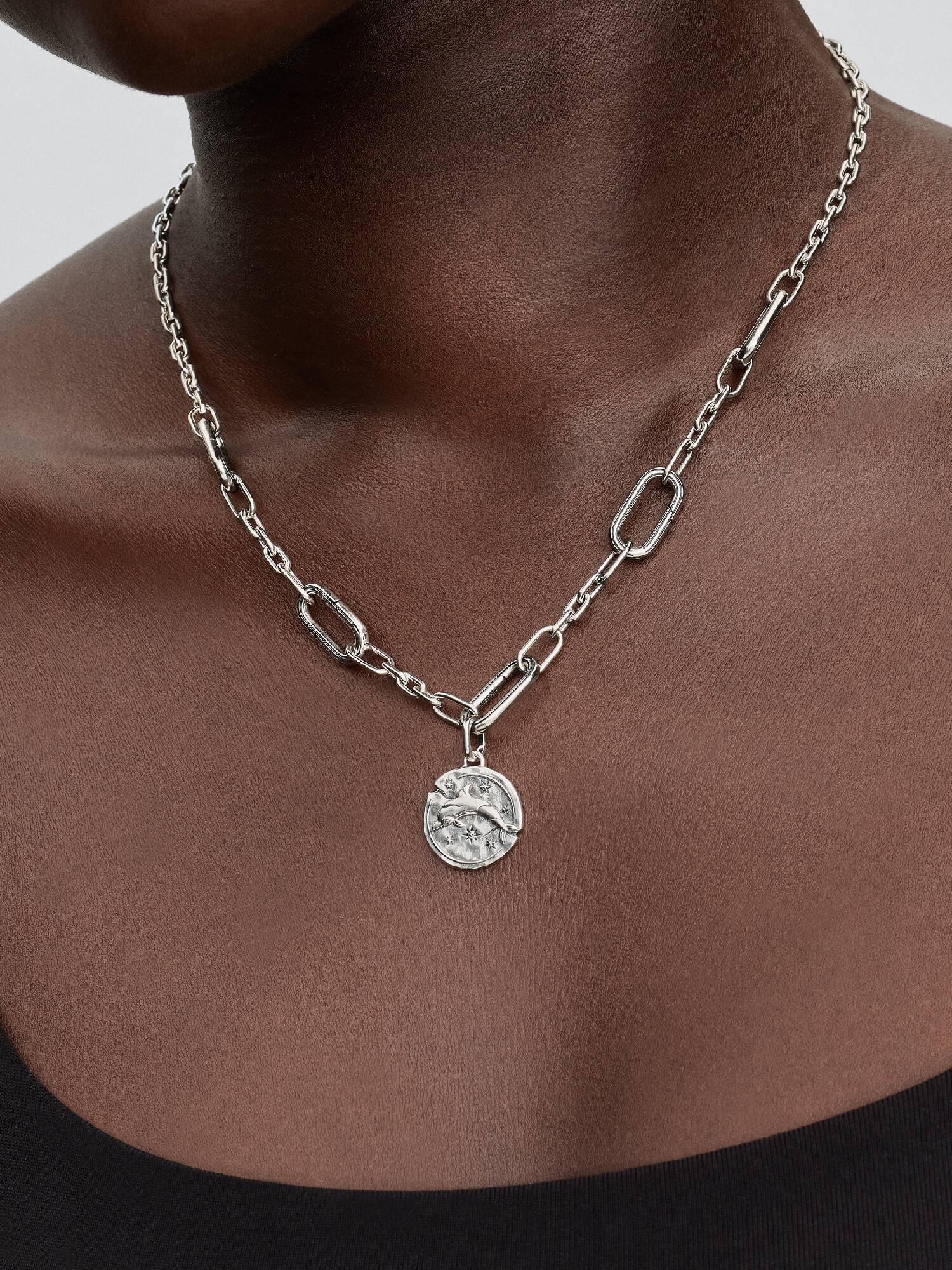 Delfin Medaljong Charm