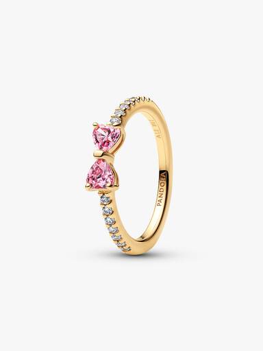 Funklende Pink Sløyfe Ring