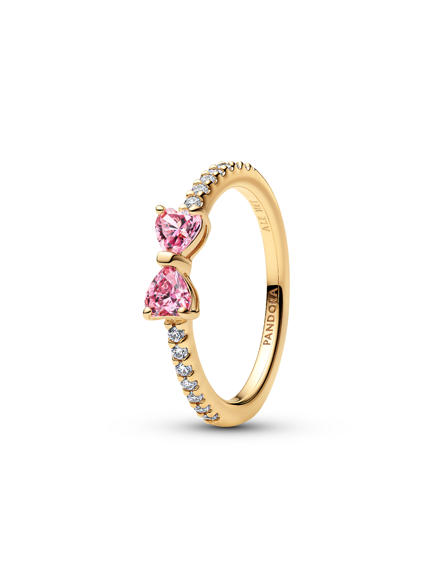 Funklende Pink Sløyfe Ring
