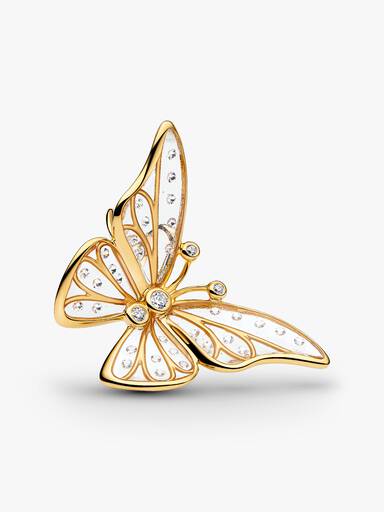 Overdimensjonert Sommerfugl Openwork Charm