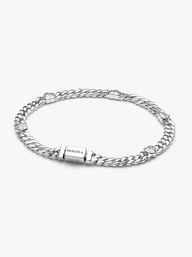 Hjerte Kubansk Kjede Armbånd