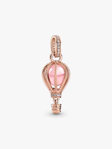 Funklende Rosa Luftballong Hengende Charm