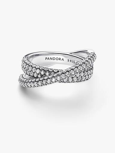 Pandora Timeless Pavé Crossover Dobbel Båndring