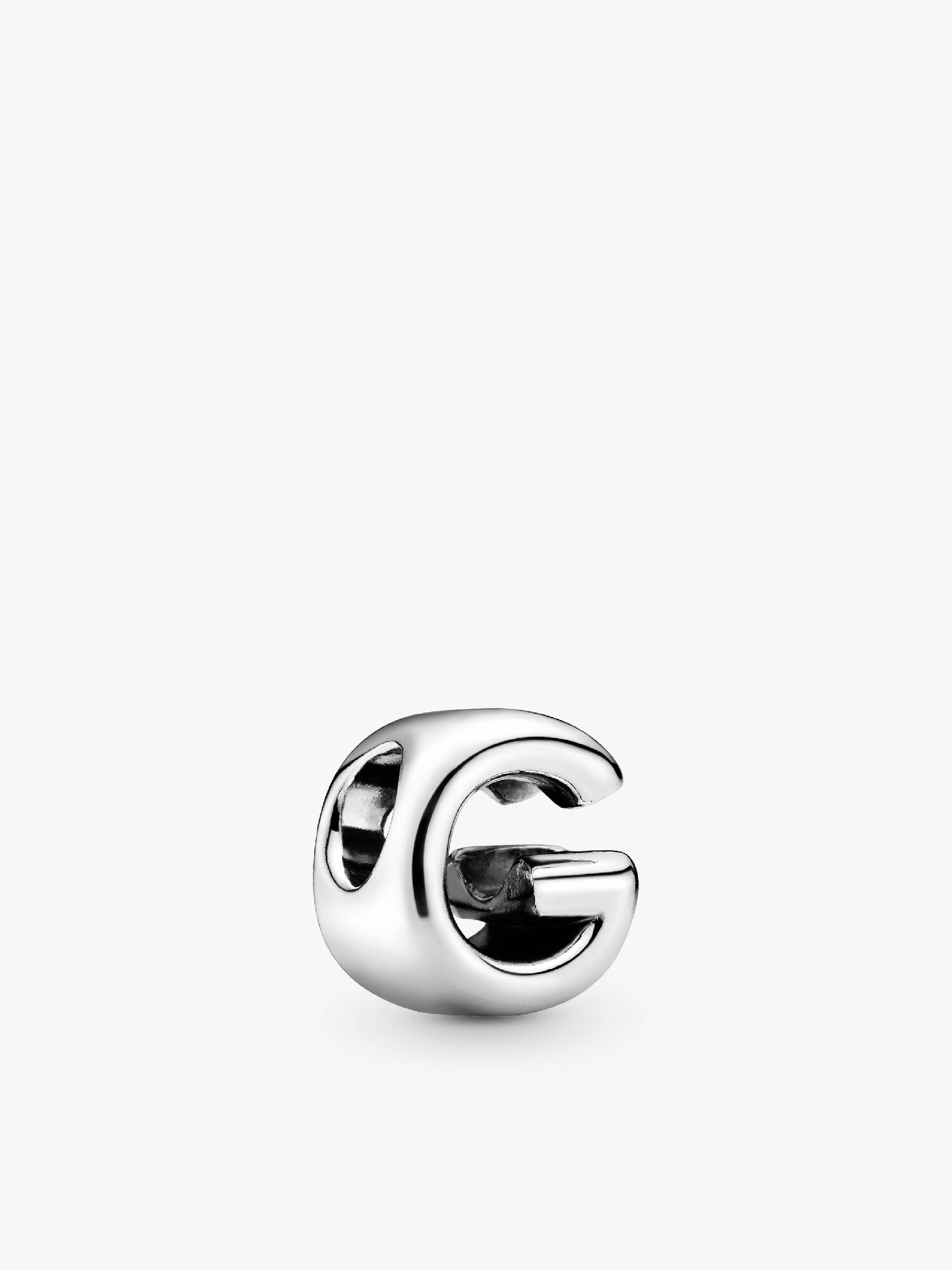 Letter G silver charm