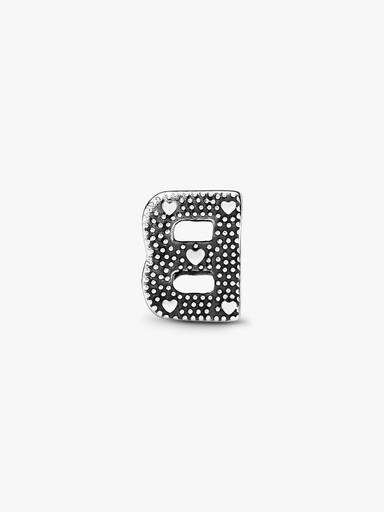 Letter B silver charm