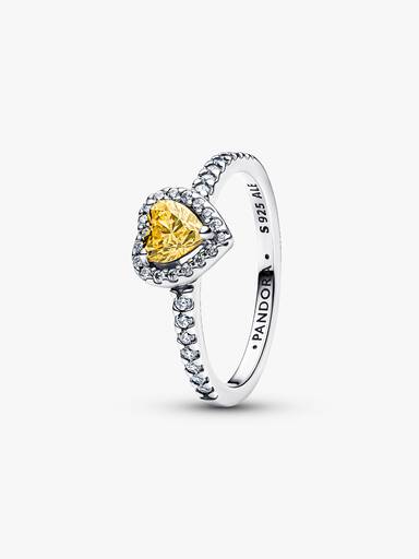 Funklende Hevet Hjerte Ring