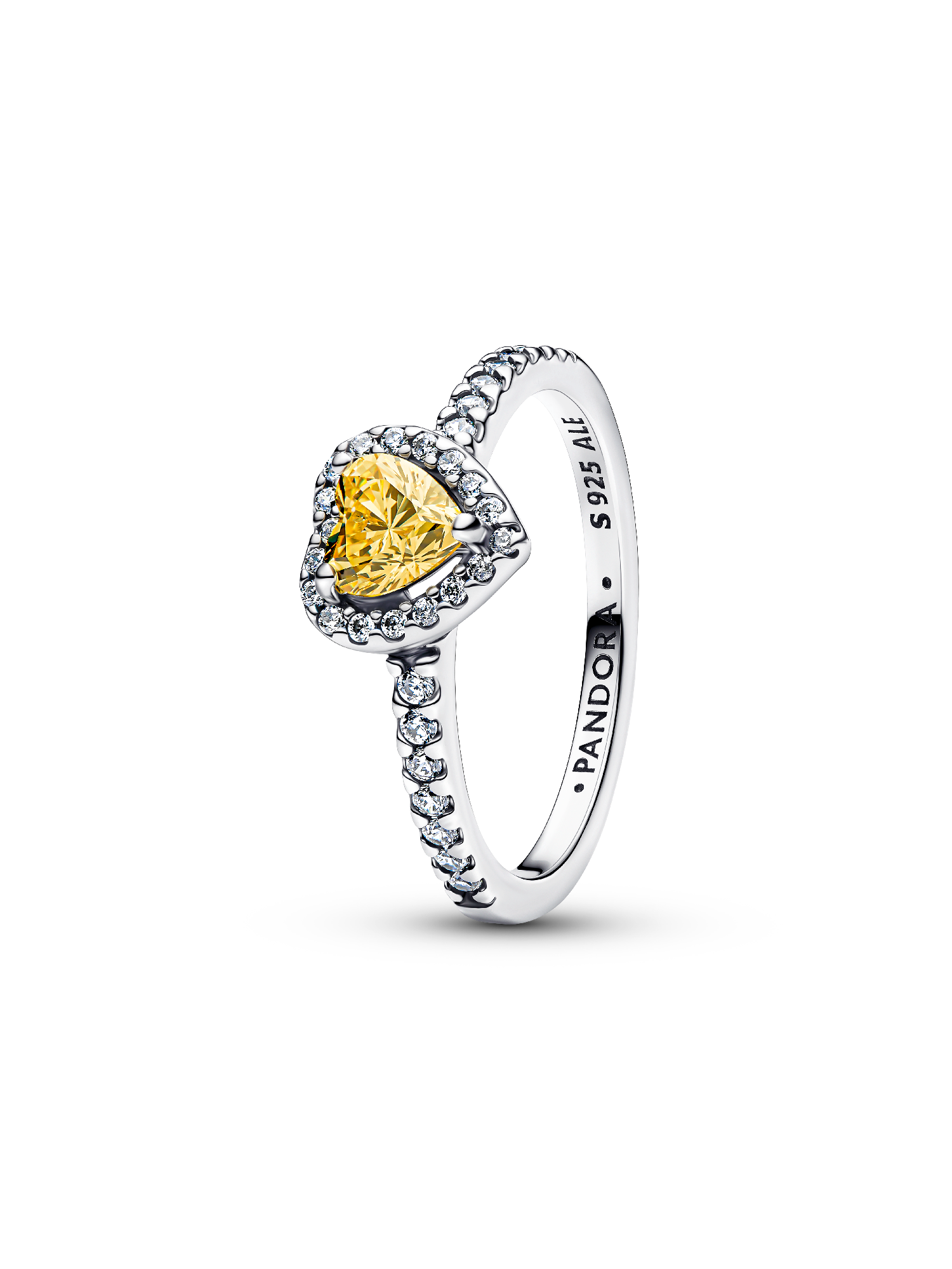 Funklende Hevet Hjerte Ring