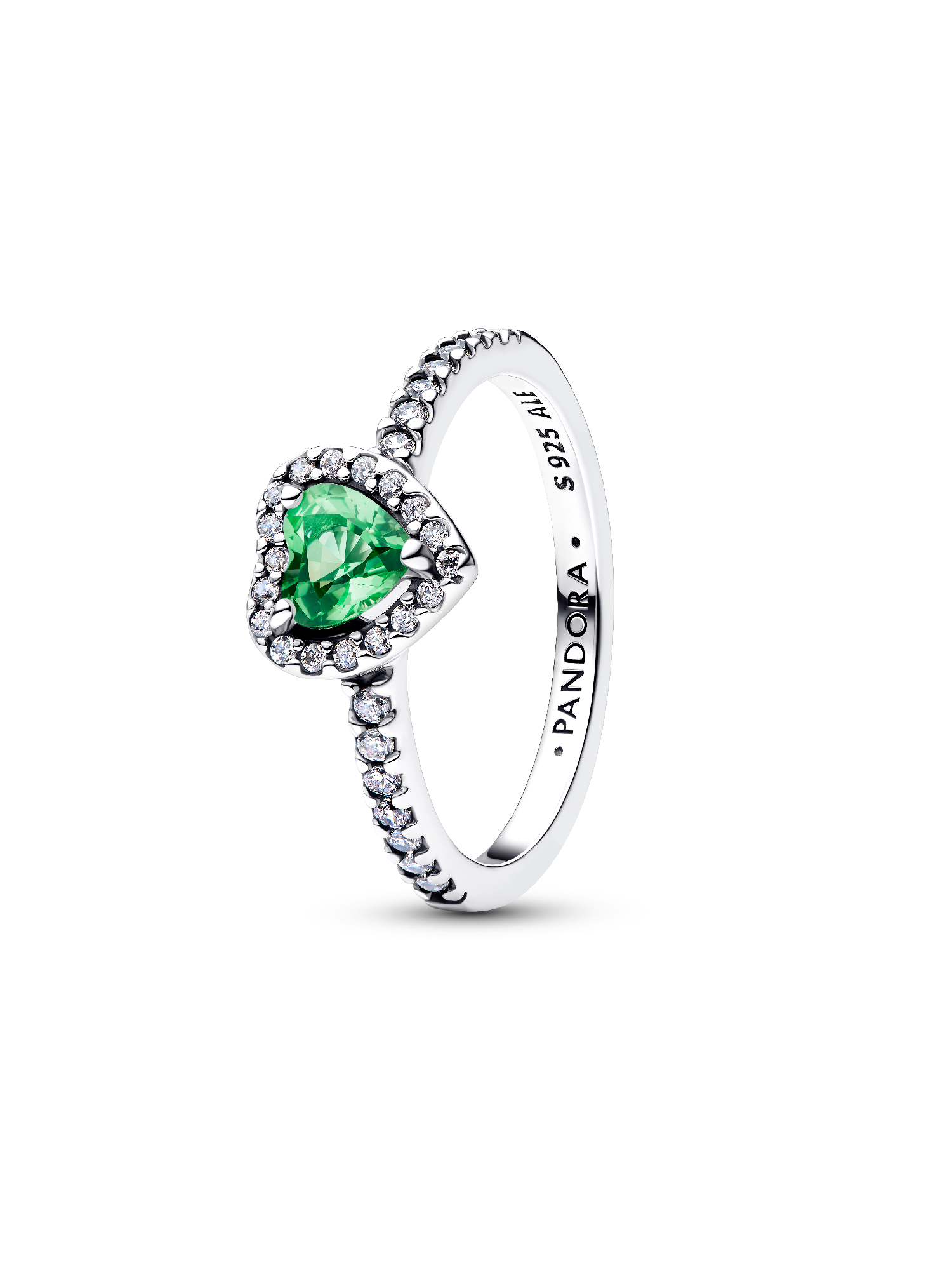 Hevet Mintgrønt Hjerte Ring