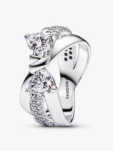 Funklende Sløyfe Crossover Ring