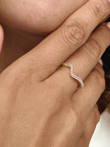 Funklende Bølge Ring