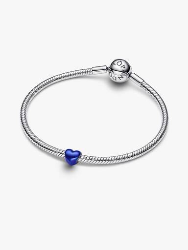 Blått Hjerte Mini Charm