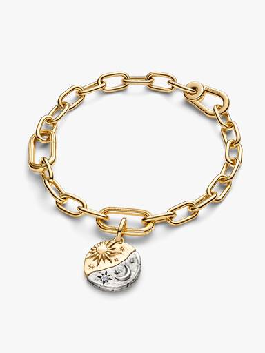 Sol og Måne Medaljong Charm
