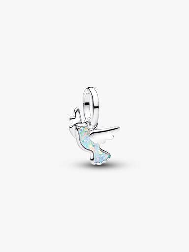 Hvit Due Mini Hengende Charm