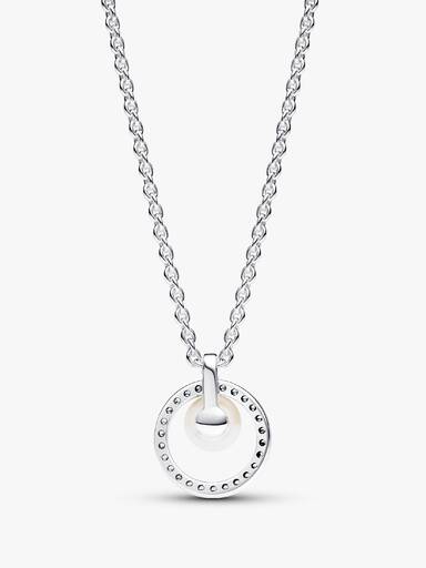 Behandlet Ferskvannskulturperle og Pavé Collier Halskjede