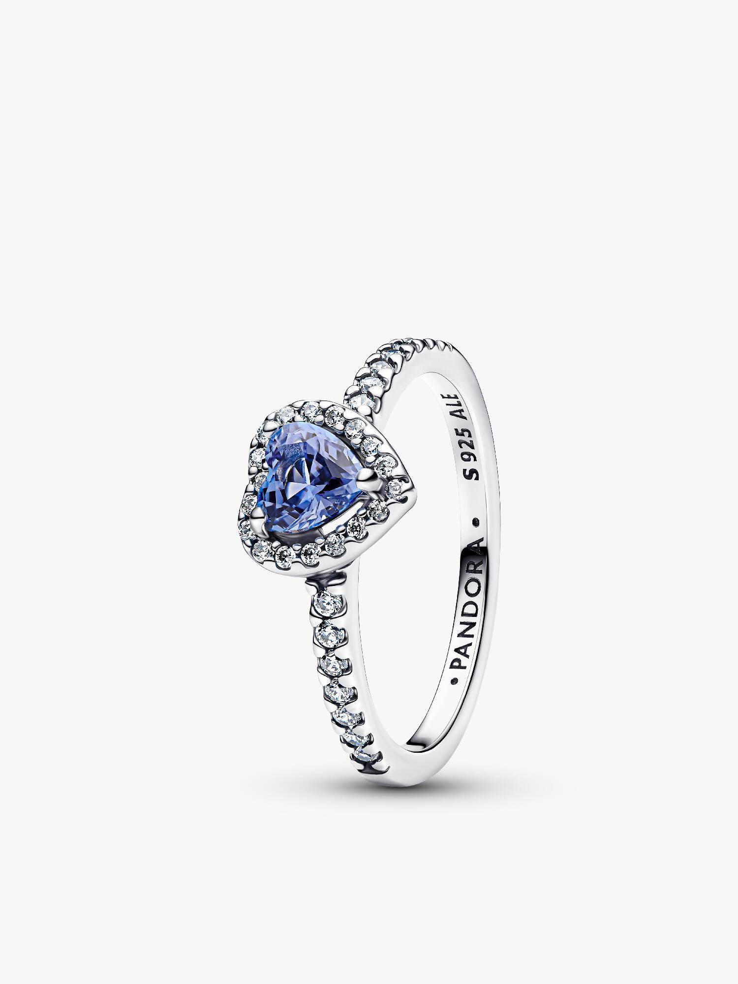 Funklende Hevet Hjerte Ring