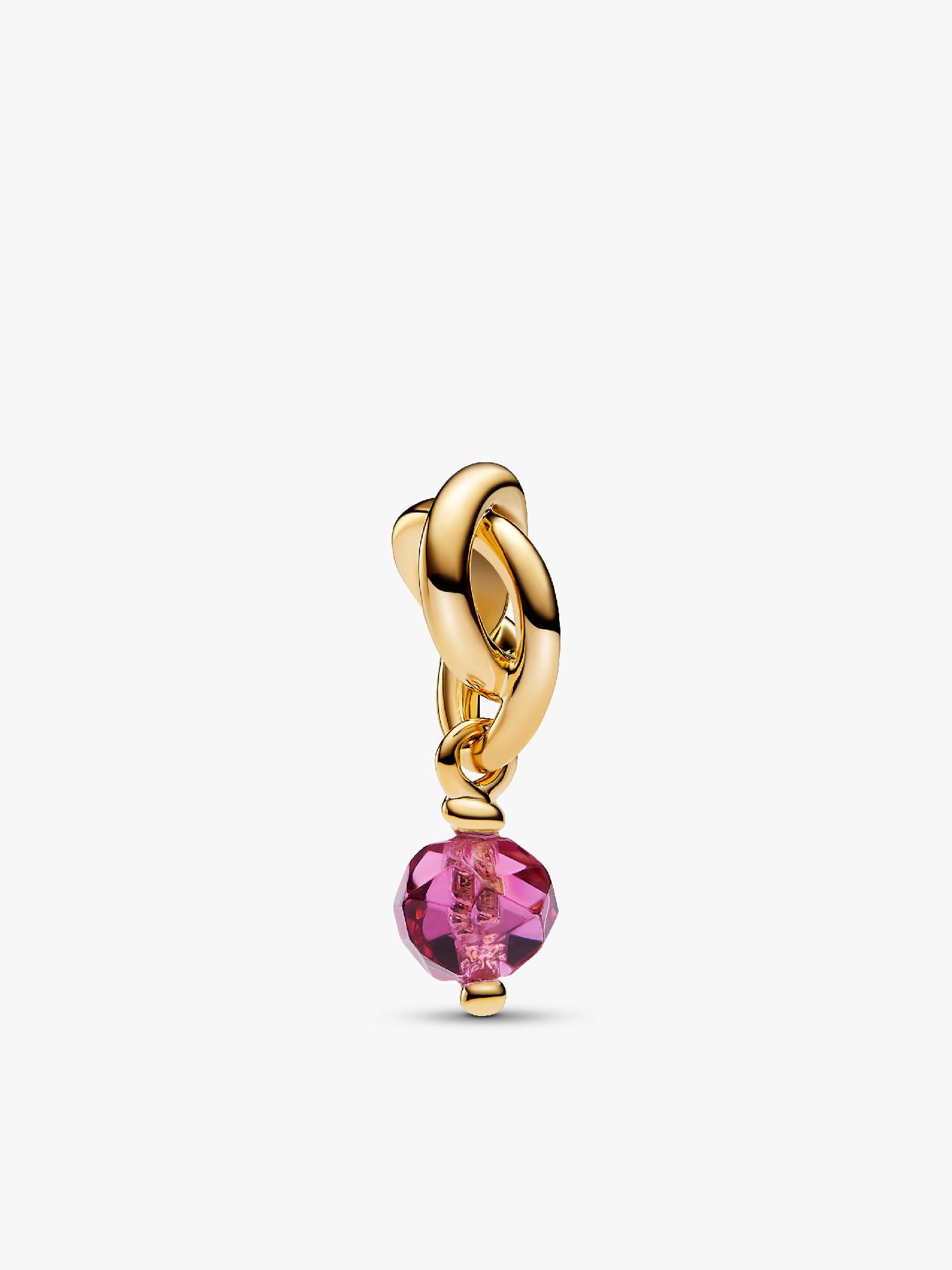 Oktober Fasettert Rosa Evighetssirkel Hengende Charm