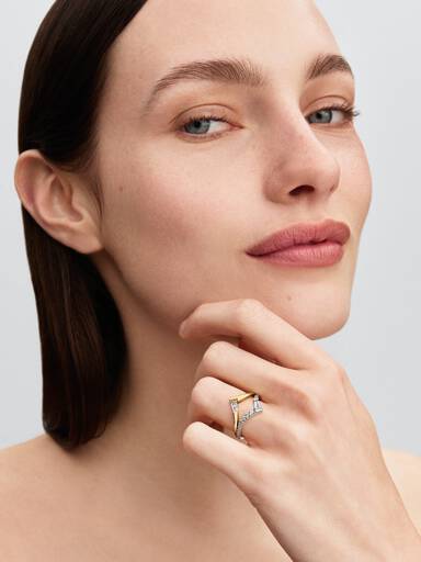Tiara Baguette Pavé Båndring