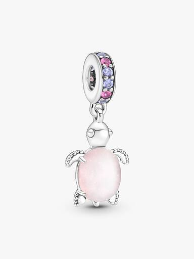 Muranoglass Rosa Havskilpadde Hengende charm