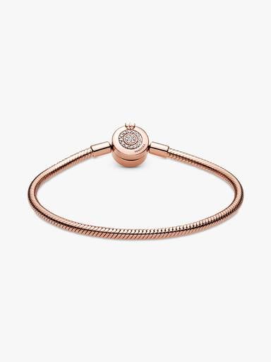 Funklende Crown O Chain Slangekjedearmbånd