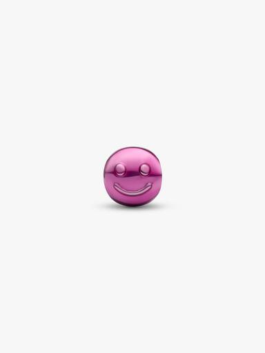 Pink Smilende Ansikt Mini Charm