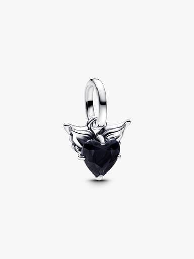 Hjerte med Vinger Mini Hengende Charm