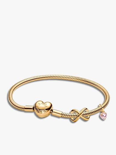 Forgylt Armbåndsett med Uendelighetssjarm
