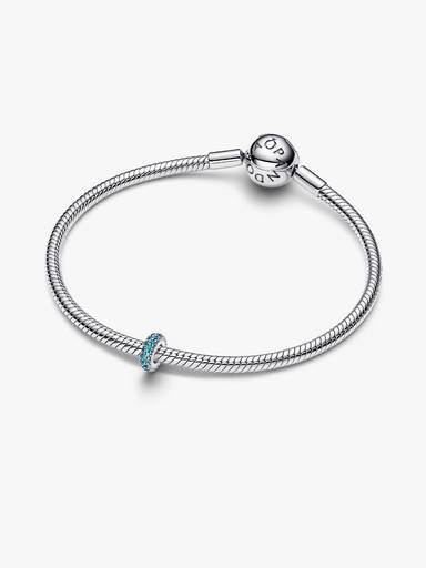 Isblå Stein Mellomledd Charm