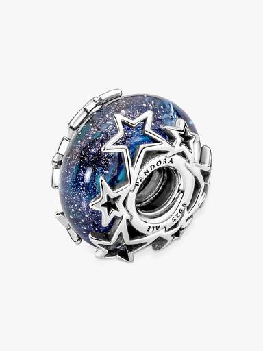 Galakse Blå og Stjerne Murano Charm