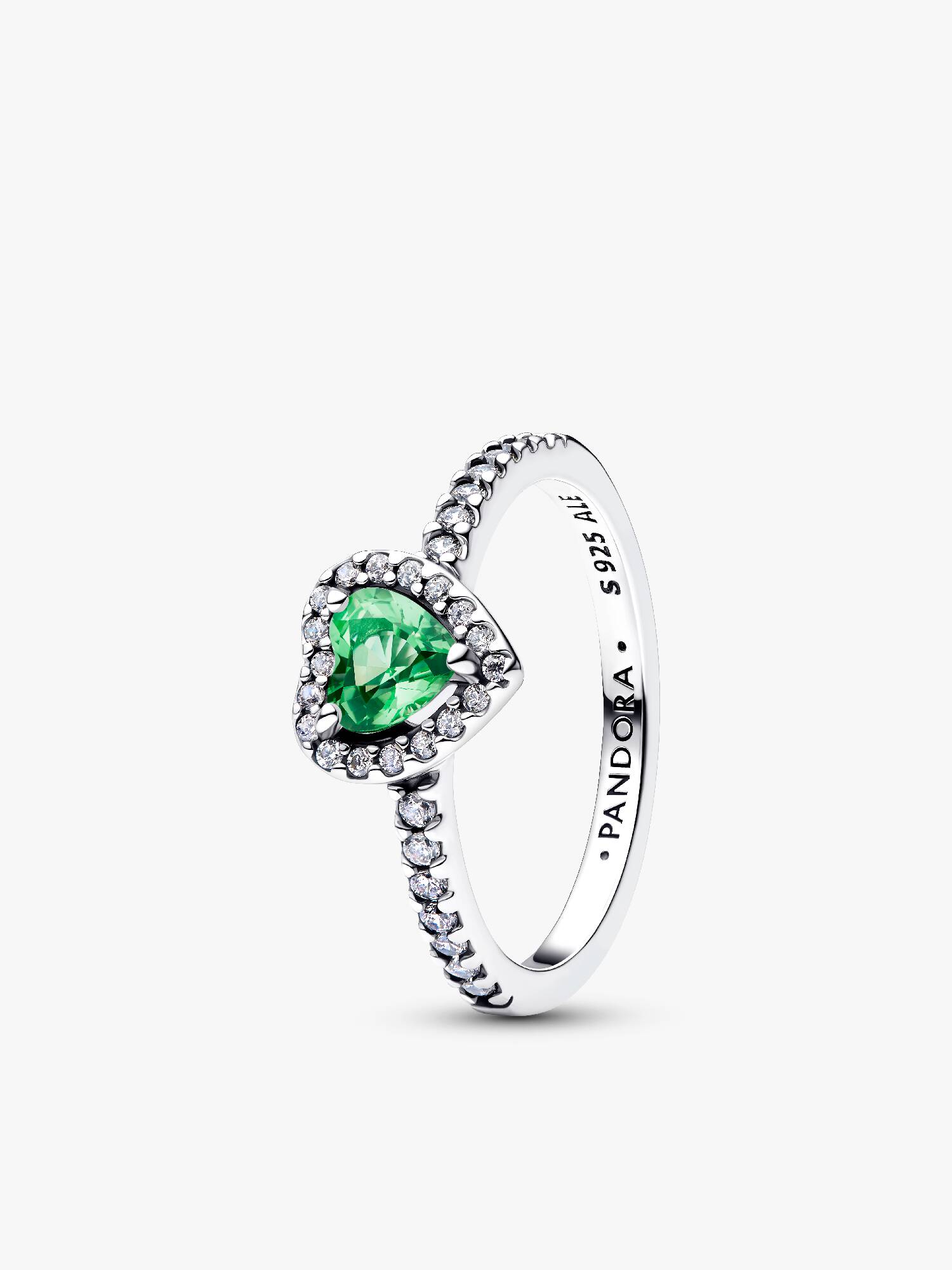 Hevet Mintgrønt Hjerte Ring